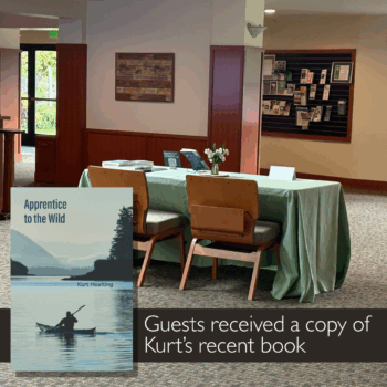 Guests received a copy of Kurt's recent book.